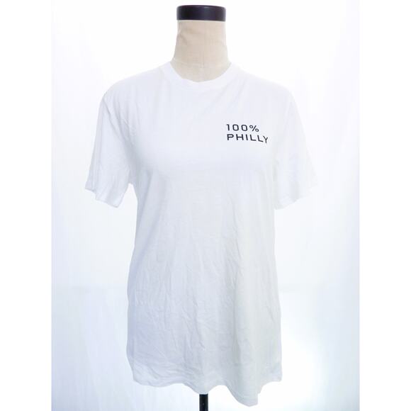 NWT 100% Philly Everlane New White Shirt Tee Philadelphia Small Organic Cotton - Picture 1 of 5